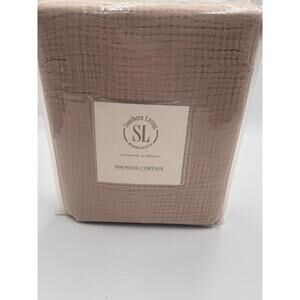 Southern Living Serenity Shower Curtain 72" X 72" 100% Cotton Taupe